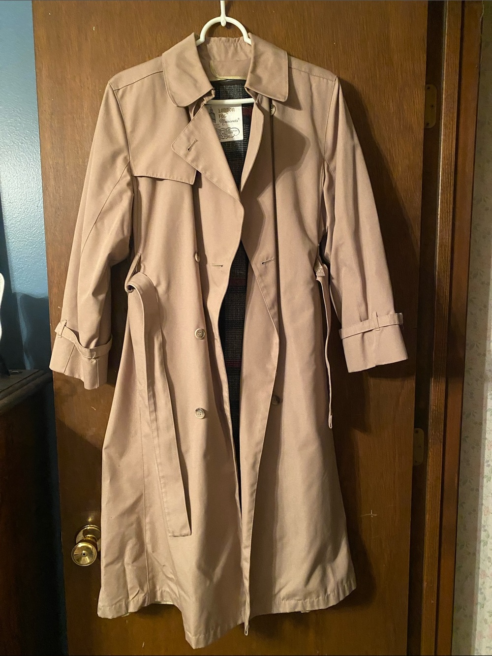 London Fog Beige Trench Coat - Lightweight Longline Jacket